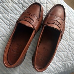 Polo by Ralph Lauren Men's Chestnut Brown Leather Penny Loafers